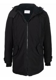 Calvin Klein Jeans hooded logo-patch padded jacket - Nero