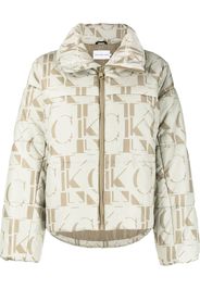 Calvin Klein Jeans logo-print puffer jacket - Verde