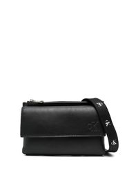 Calvin Klein Jeans logo-embossed grained crossbody bag - Nero