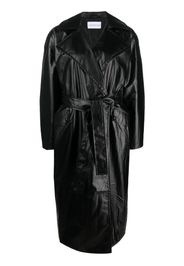 Calvin Klein Jeans polished-effect tied trench coat - Nero