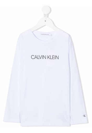 Calvin Klein Kids T-shirt con stampa - Bianco