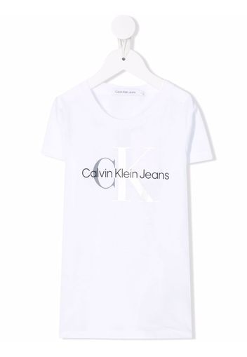 Calvin Klein Kids logo print jersey T-shirt - Bianco