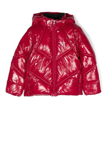 Calvin Klein Kids high-shine padded jacket - Rosa