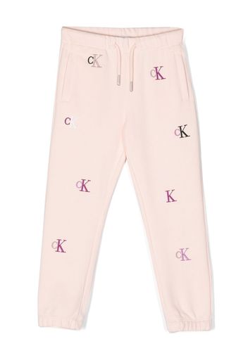 Calvin Klein Kids logo-embroidered track-pants - Rosa