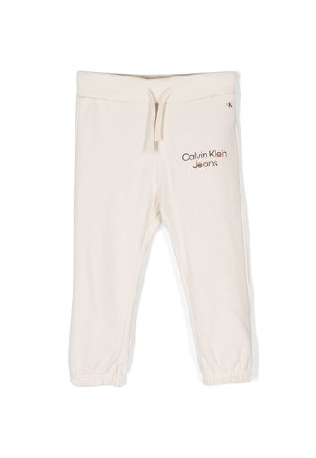 Calvin Klein Kids logo-print cotton track pants - Toni neutri