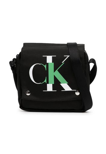 Calvin Klein Kids logo-print canvas crossbody bag - Nero
