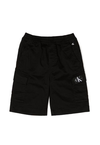 Calvin Klein Kids logo-patch bermuda shorts - Nero