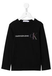 Calvin Klein Kids Top con stampa - Nero