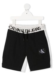 Calvin Klein Kids logo waistband shorts - Nero
