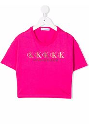 Calvin Klein Kids logo-print T-shirt - Rosa