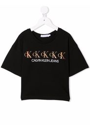 Calvin Klein Kids logo-print cotton T-shirt - Nero