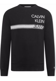 Calvin Klein Kids logo-print cotton sweatshirt - Nero