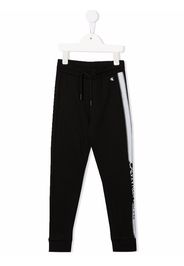 Calvin Klein Kids sprayed stripe logo-print joggers - Nero