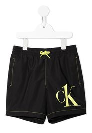 Calvin Klein Kids Costume da bagno con stampa - Nero