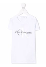 Calvin Klein Kids logo print jersey T-shirt - Bianco