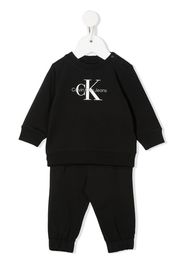 Calvin Klein Kids logo-print tracksuit set - BEH CK BLACK