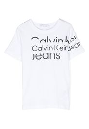 Calvin Klein Kids logo-print cotton T-shirt - Bianco