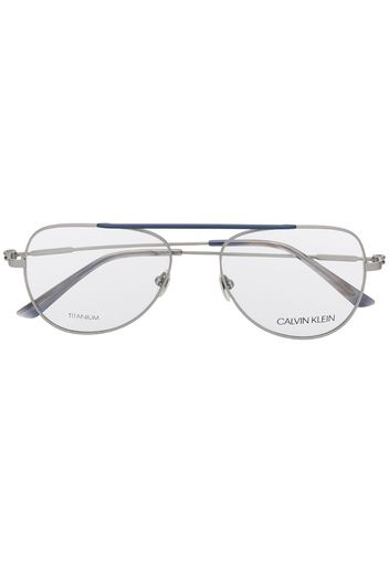 Occhiali modello aviator con logo