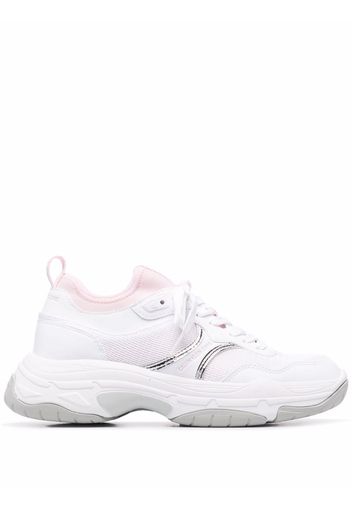 Calvin Klein Sock lace-up chunky sneakers - Bianco