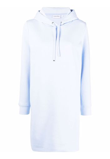 Calvin Klein logo-lettering short hoodie dress - Blu