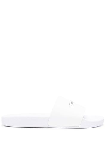 Calvin Klein Sandali slides con stampa - Bianco