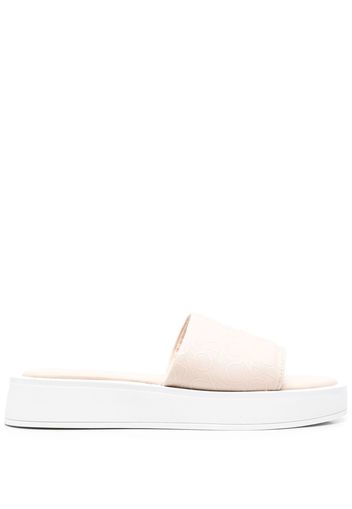 Calvin Klein Sandali slides con monogramma - Toni neutri