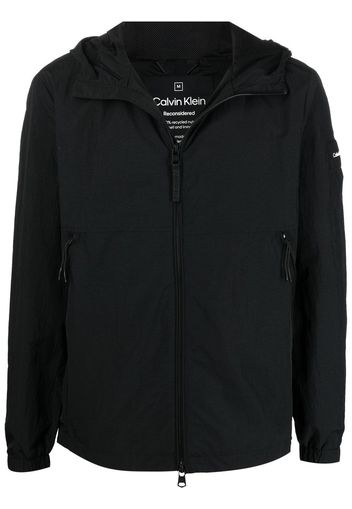 Calvin Klein lightweight hooded zip-up jacket - Nero