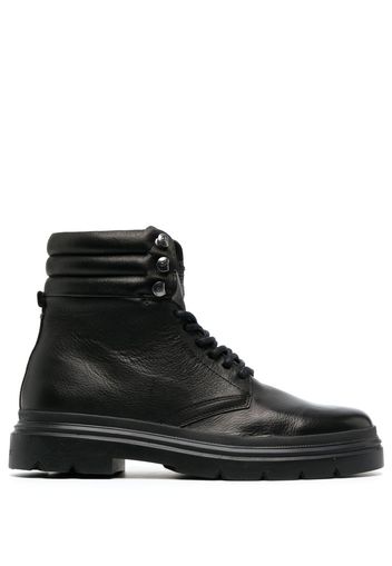 Calvin Klein lace-up leather ankle boots - Nero