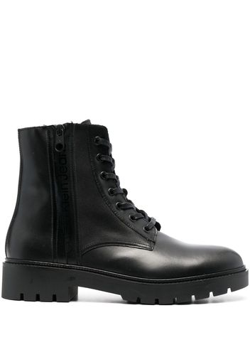 Calvin Klein lace-up leather combat boots - Nero