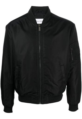 Calvin Klein long-sleeve zip-up bomber jacket - Nero