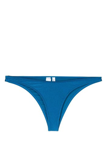 Calvin Klein ribbed-detail bikini bottoms - Blu
