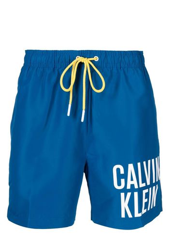 Calvin Klein logo-print swim shorts - Blu