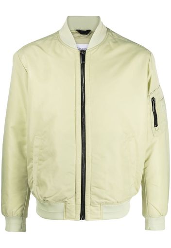 Calvin Klein logo-patch bomber jacket - Verde