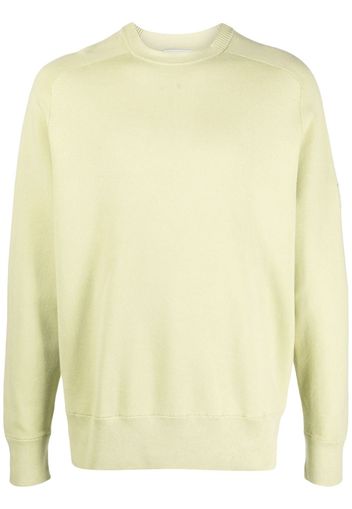 Calvin Klein logo-patch crew-neck jumper - Verde