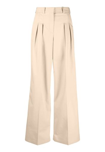 Calvin Klein pleated wide-leg trousers - Toni neutri