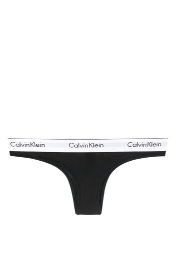 Calvin Klein logo-waistband thonh - Nero