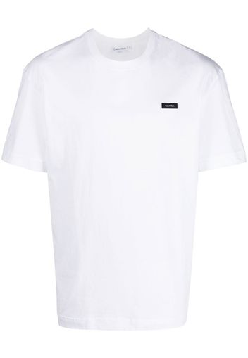 Calvin Klein logo-patch cotton T-shirt - Bianco