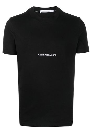 Calvin Klein logo-print detail T-shirt - Nero