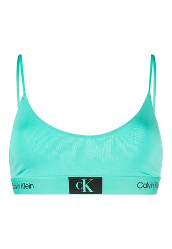 Calvin Klein Unlined stretch-cotton bralette - Verde