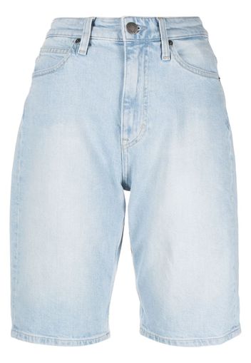 Calvin Klein logo-patch denim shorts - Blu