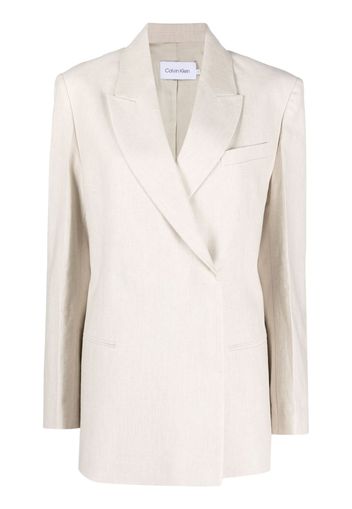 Calvin Klein peak-lapel wrap blazer - Toni neutri