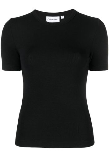 Calvin Klein ribbed round-neck T-shirt - Nero