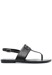 Calvin Klein logo plaque thong sandals - Nero