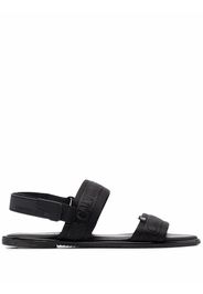 Calvin Klein logo-embroidered double-strap sandals - Nero