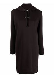 Calvin Klein logo-print hoodie short dress - Nero