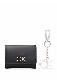 Calvin Klein tri-fold wallet-keychain set - Nero