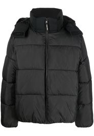 Calvin Klein panelled quilted hooded puffer jacket - Nero