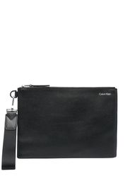 Calvin Klein logo-print clutch bag - Nero