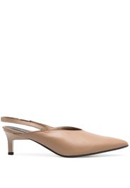 Calvin Klein kitten-heel slingback pumps - Marrone