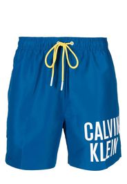 Calvin Klein logo-print swim shorts - Blu